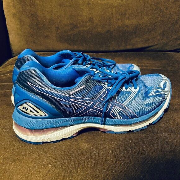 Asics GEL-Nimbus 19 Lite-Show T7C8N-9590 Women's 9.5 Running Blue Pink XLNT Cond - Picture 5 of 11